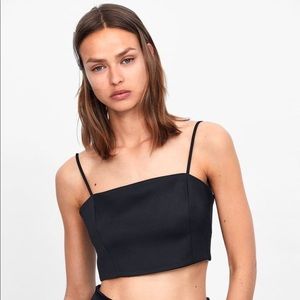 Zara satin crop top